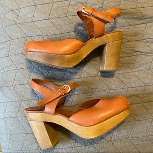 Rachel Comey Brown Leather Platforms Sandals 10